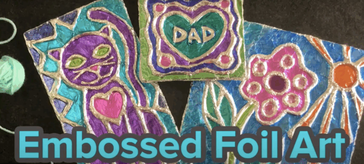 Fun foil art craft for kids. 